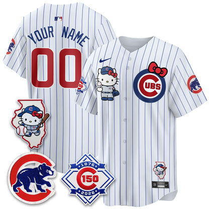 Chicago Cubs x Meow KT Vapor Premier Limited Custom Jersey - All Stitched V2
