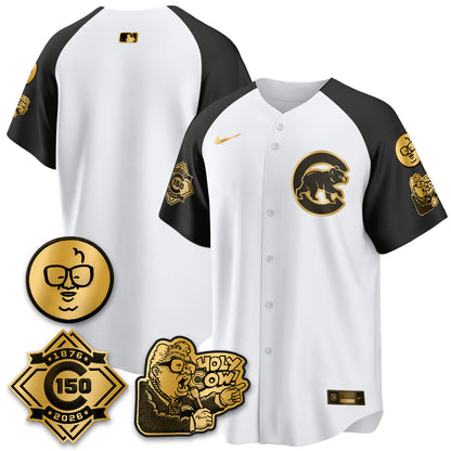 Chicago Cubs 150th Anniversary Harry Caray Holy Cow Vapor Premier Limited Jersey - All Stitched V3