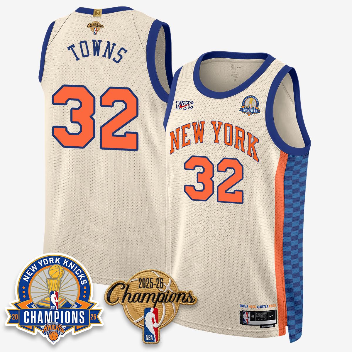 New York Knicks 2026 Basketball Champions Special Edition Vapor Jersey V2- Stitched