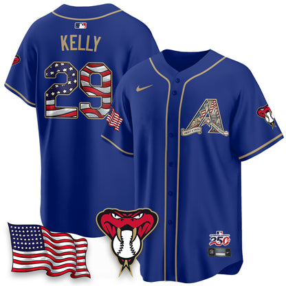 Arizona Diamondbacks 2026 Independence Day USA Vapor Limited Jersey - Stitched-NHM
