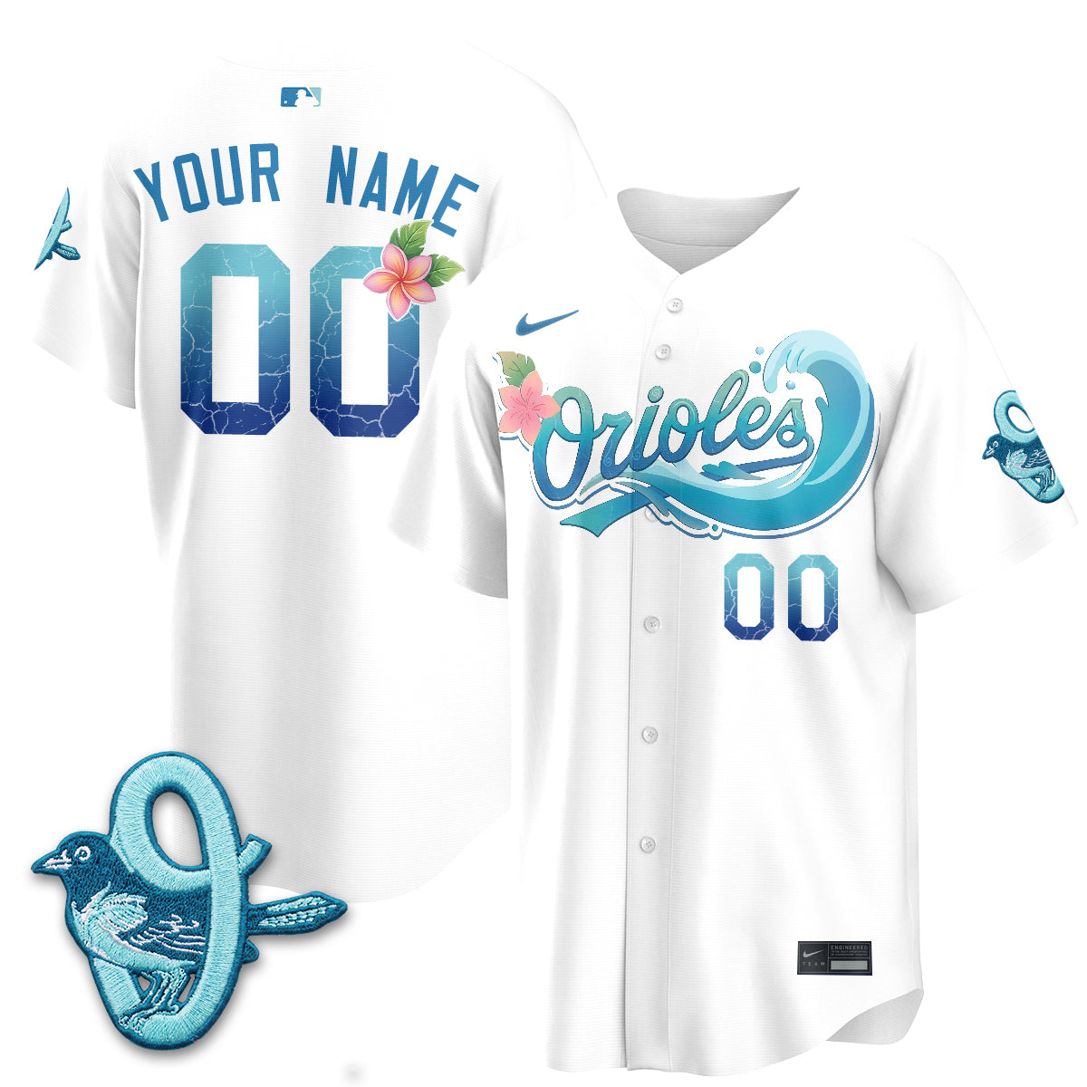 Baltimore Orioles Aloha Spirit Vapor Premier Custom Jersey - Stitched