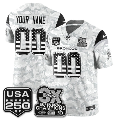 DEN 2026 Salute to Service Edition Vapor Custom Jersey - Stitched