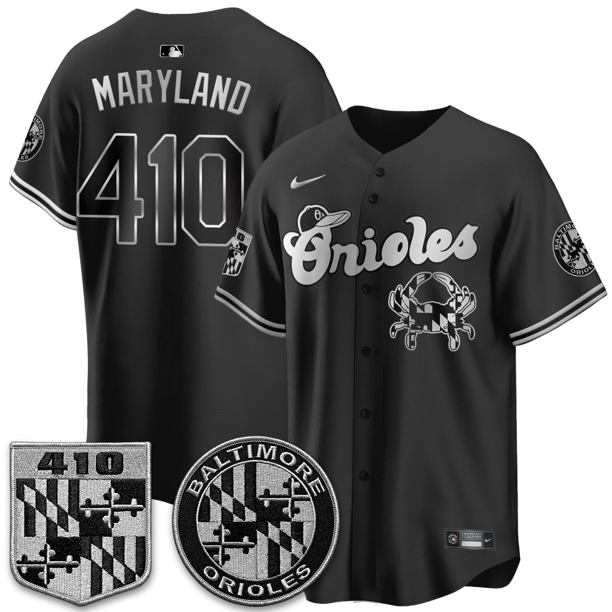 Baltimore Orioles Maryland Flag Vapor Limited Jersey - Stitched