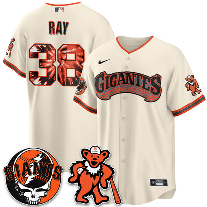 San Francisco Giants x Grateful Dead Vapor Jersey - Stitched