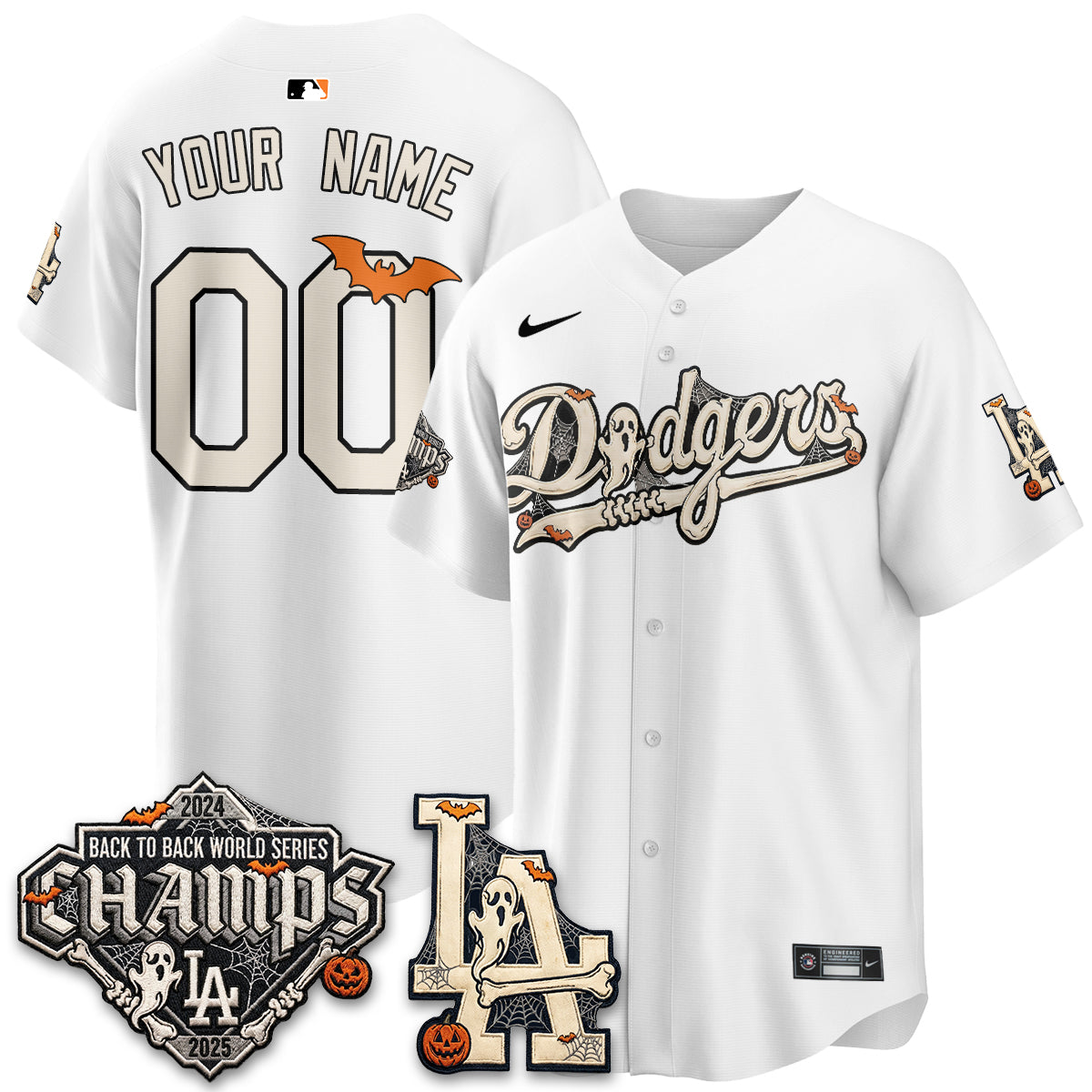 Los Angeles Dodgers Halloween 2026 Vapor Custom Jersey - Stitched