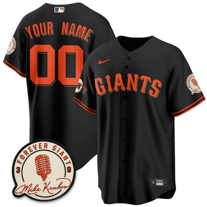 SF Mike Krukow Vapor Custom Jersey - Stitched