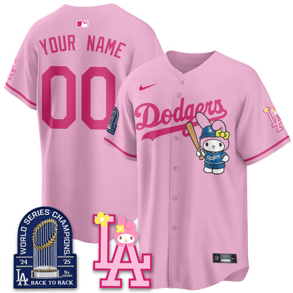 Los Angeles Dodgers My Melody Edition Vapor Custom Jersey - Stitched