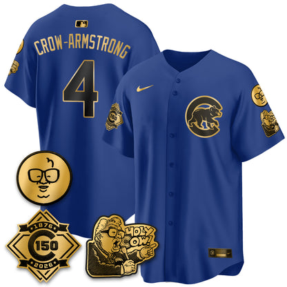 Chicago Cubs 150th Anniversary Harry Caray Holy Cow Vapor Premier Limited Jersey - All Stitched V3
