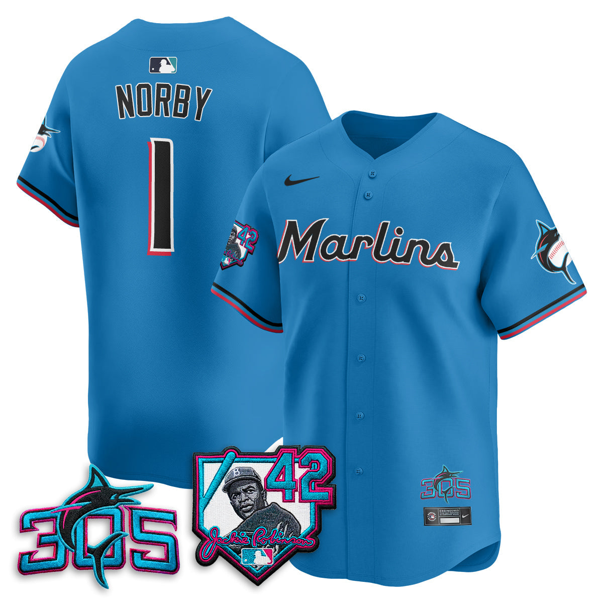 MIA 2026 Jackie Robinson New Era Vapor Limited Jersey - Stitched