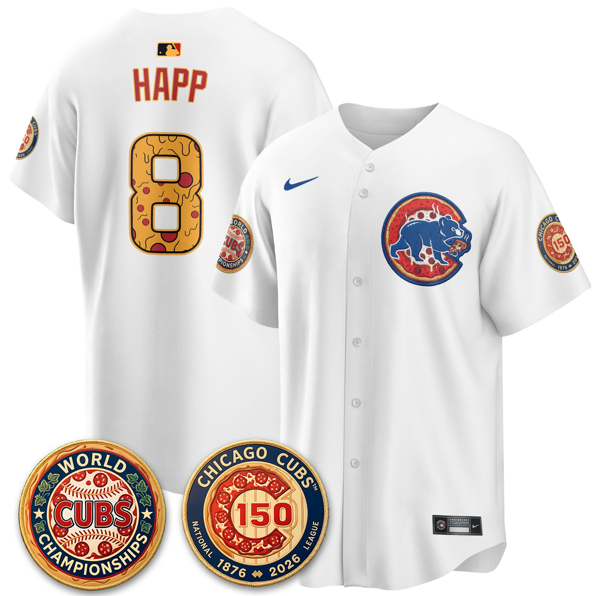 Chicago Cubs Deep Dish Pizza Vapor Limited Jersey - Stitched
