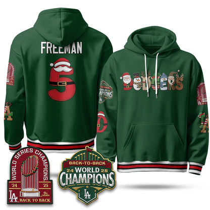 Los Angeles Dodgers 2026 Xmas Edition Hoodie - Stitched
