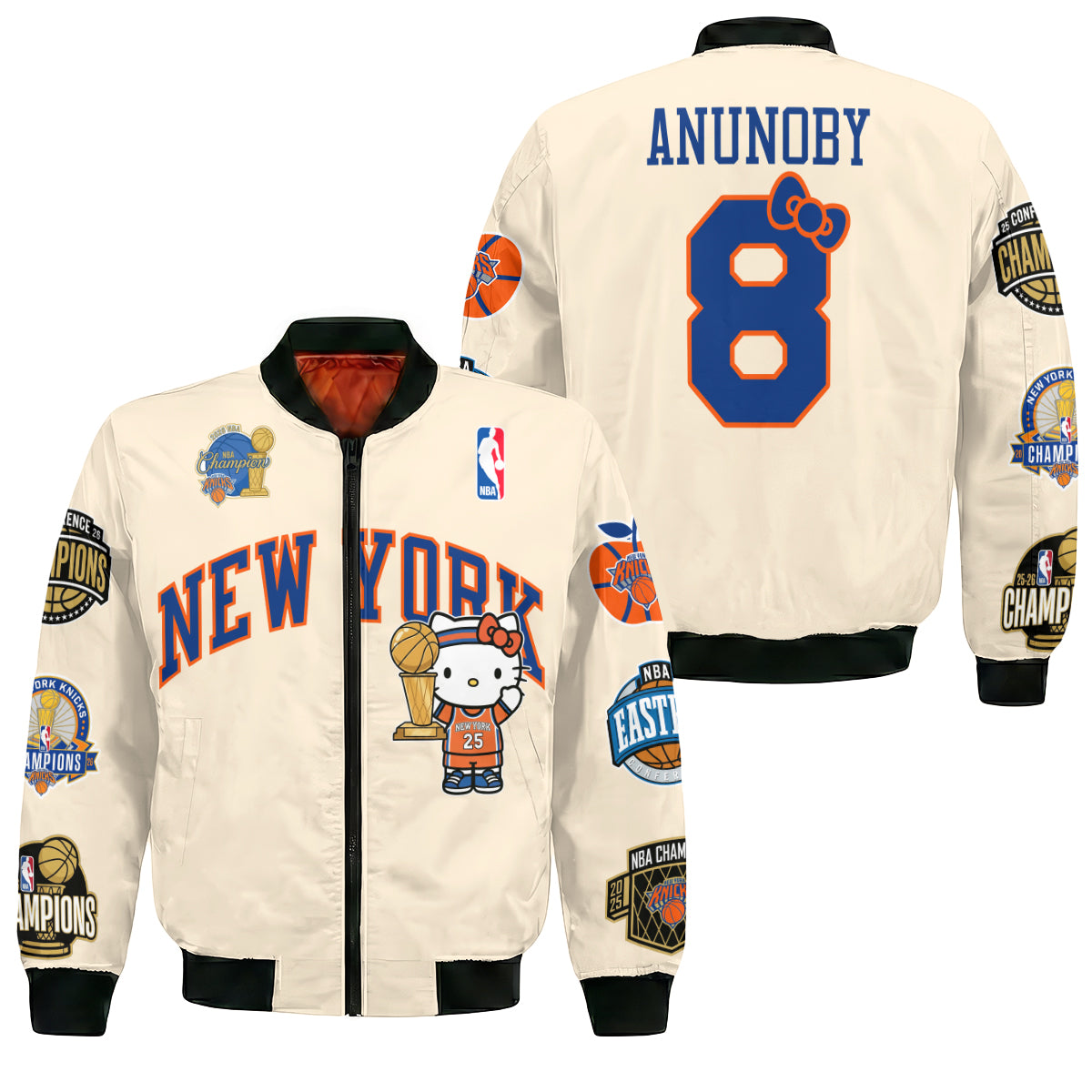 New York Knicks 2026 NBA Finals Champions Limited Edition Bomber Jacket V3- Printed