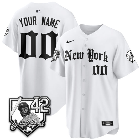 NYY 2026 Jackie Robinson Day Gothic Vapor Custom Limited Jersey - All Stitched