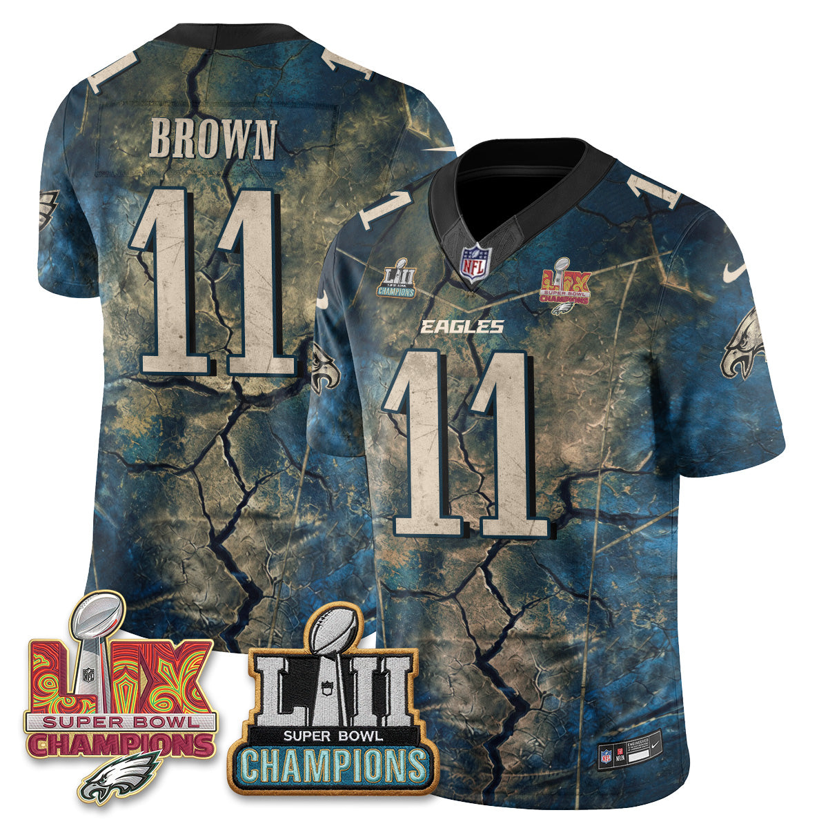 Philadelphia Eagles Fangear Edition Vapor Jersey - Stitched-NHM