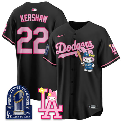 Los Angeles Dodgers My Melody Edition Vapor Jersey - Stitched