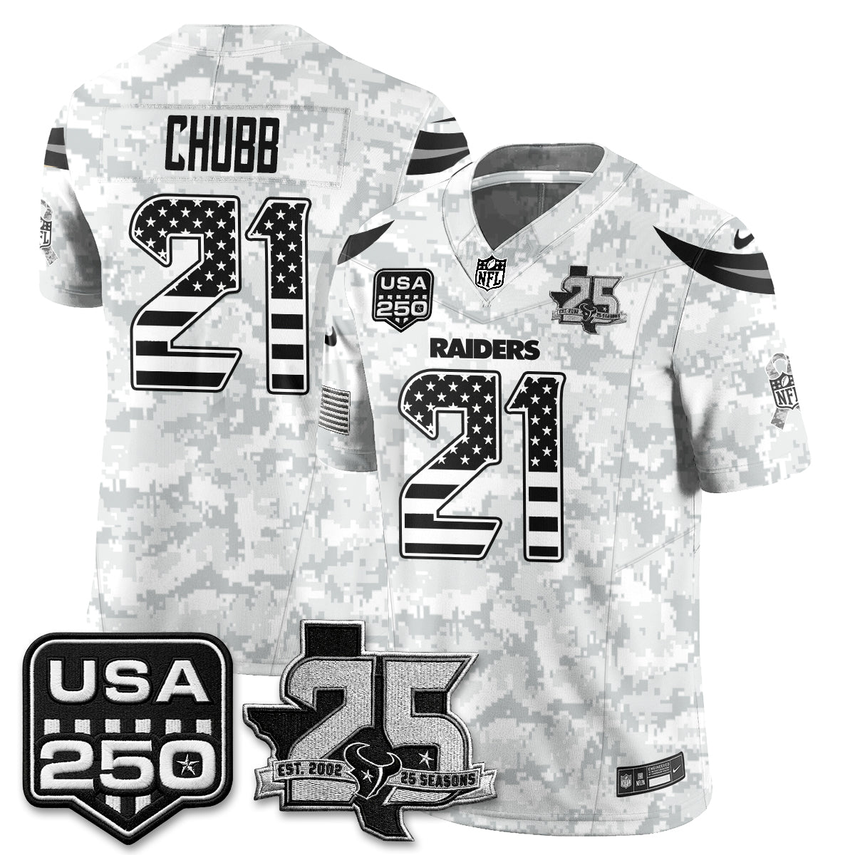 HOU 2026 Salute to Service Edition Vapor Jersey - Stitched
