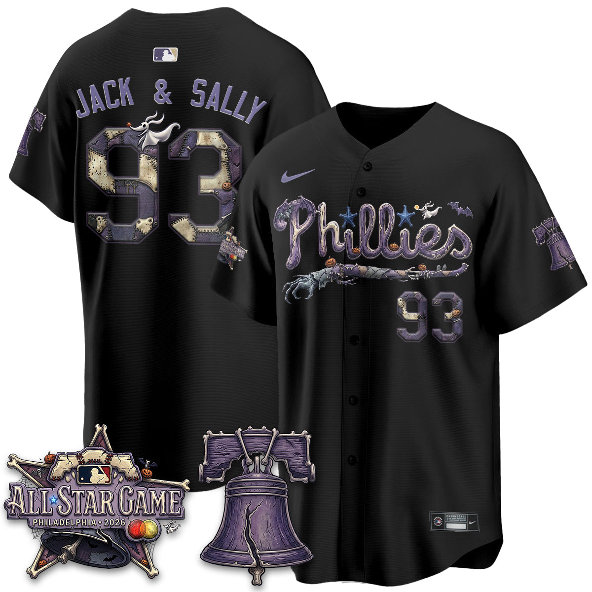 Philadelphia Phillies Nightmare Edition Vapor Jersey - Printed-NHM