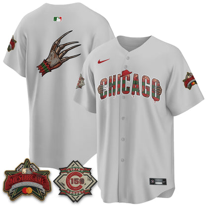 Chicago Cubs A Nightmare on Wrigley Field Edition Vapor Jersey - Stitched-NHM