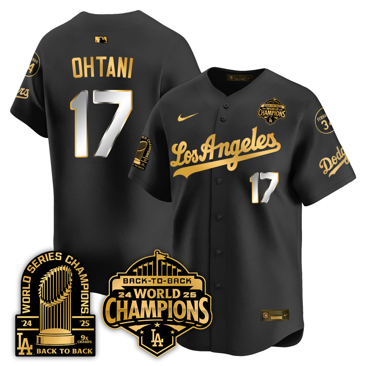LAD Alternate  Vapor Limited Jersey - 9x Champs - All Stitched
