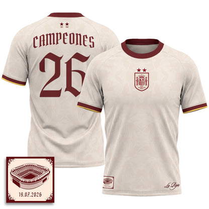 Spain 2026 Soccer Champions Vapor Jersey - Printed