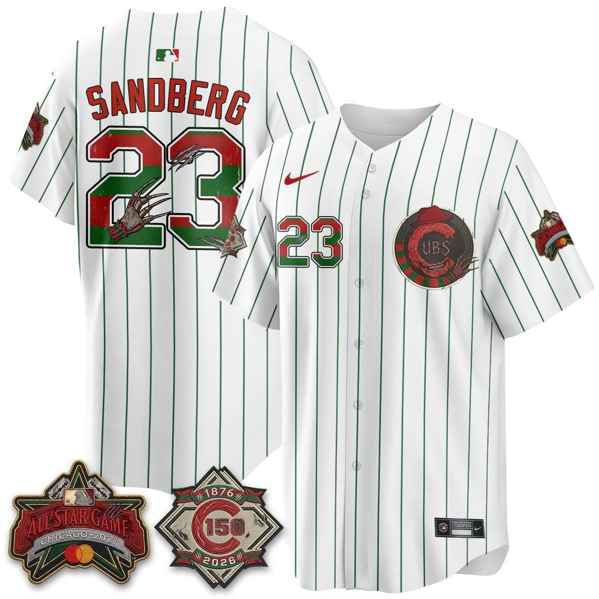Chicago Cubs A Nightmare on Wrigley Field Edition Vapor Jersey - Stitched-NHM