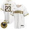 White Pinstripe