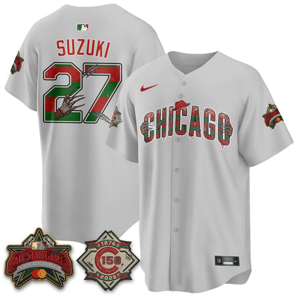 Chicago Cubs A Nightmare on Wrigley Field Edition Vapor Jersey - Stitched-NHM