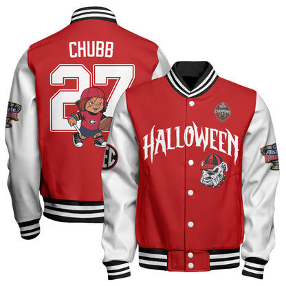 GB x Killer Doll Horror Movie Halloween 2026 Edition Baseball Jacket - Printed