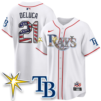 Tampa Bay Rays Independence Day USA 2026 Vapor Limited Jersey - Stitched