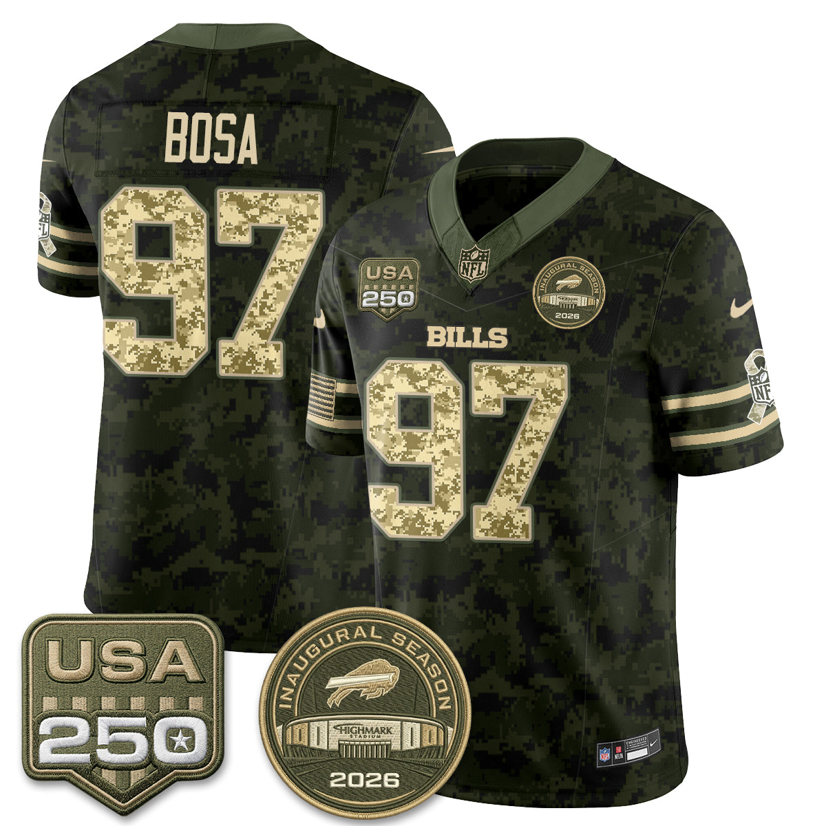 BUF 2026 Salute to Service Edition Vapor Jersey V2- Stitched