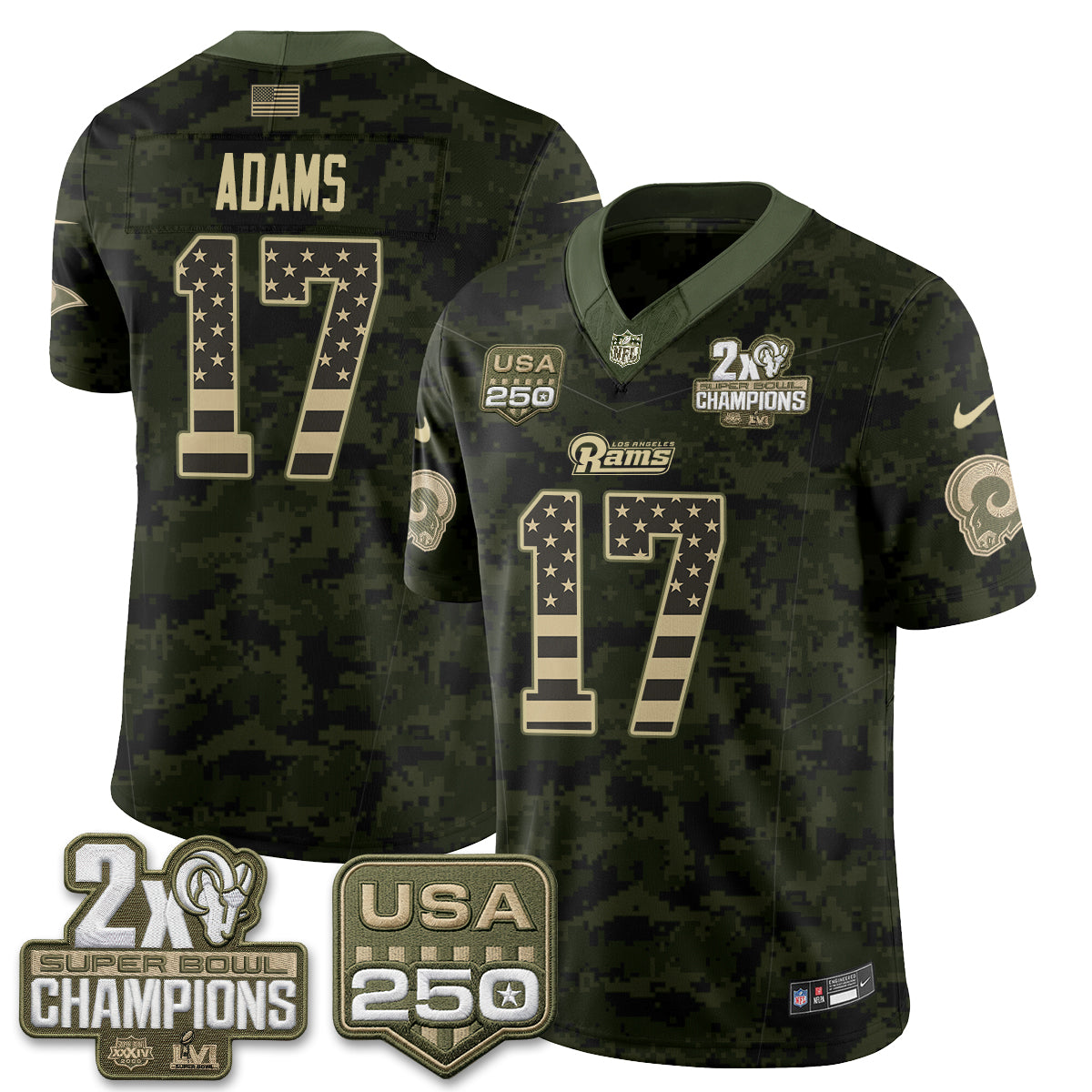 LAR 2026 Salute To Service Vapor Jersey - Stitched