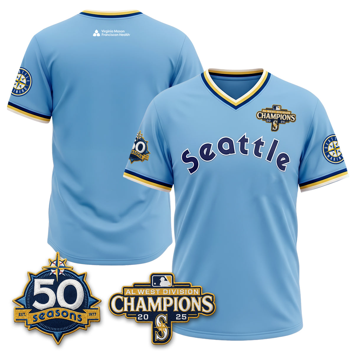 Seattle Mariners 50th Anniversary Throwback Limited Jersey - All Stitched