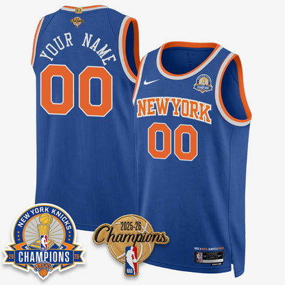 New York Knicks 2026 Basketball Champions Special Edition Vapor Custom Jersey V2- Stitched