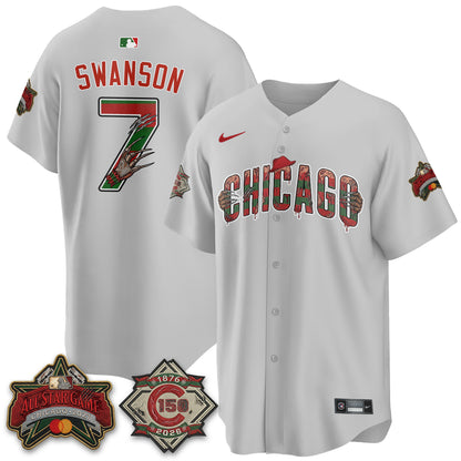 Chicago Cubs A Nightmare on Wrigley Field Edition Vapor Jersey - Stitched-NHM