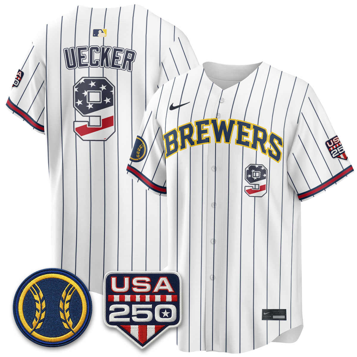 Milwaukee Brewers Fourth of July Vapor Limited Jersey - Stitched