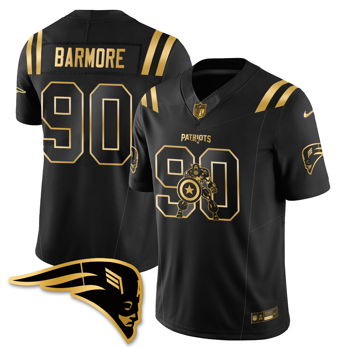 NE x Vibranium Shield Edition Vapor Jersey - Stitched