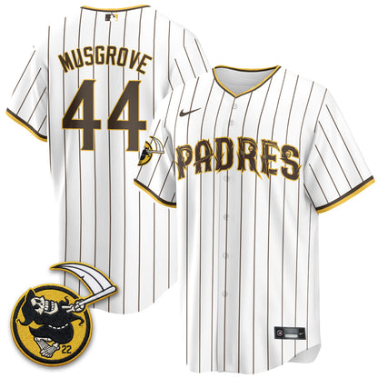 San Diego Padres x Grim Reaper Vapor Jersey - Stitched