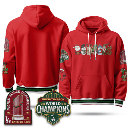 Los Angeles Dodgers 2026 Xmas Edition Hoodie - Stitched