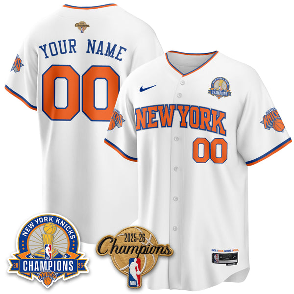 New York Knicks 2026 NBA Champions Special Edition Vapor Custom Jersey V2- Stitched