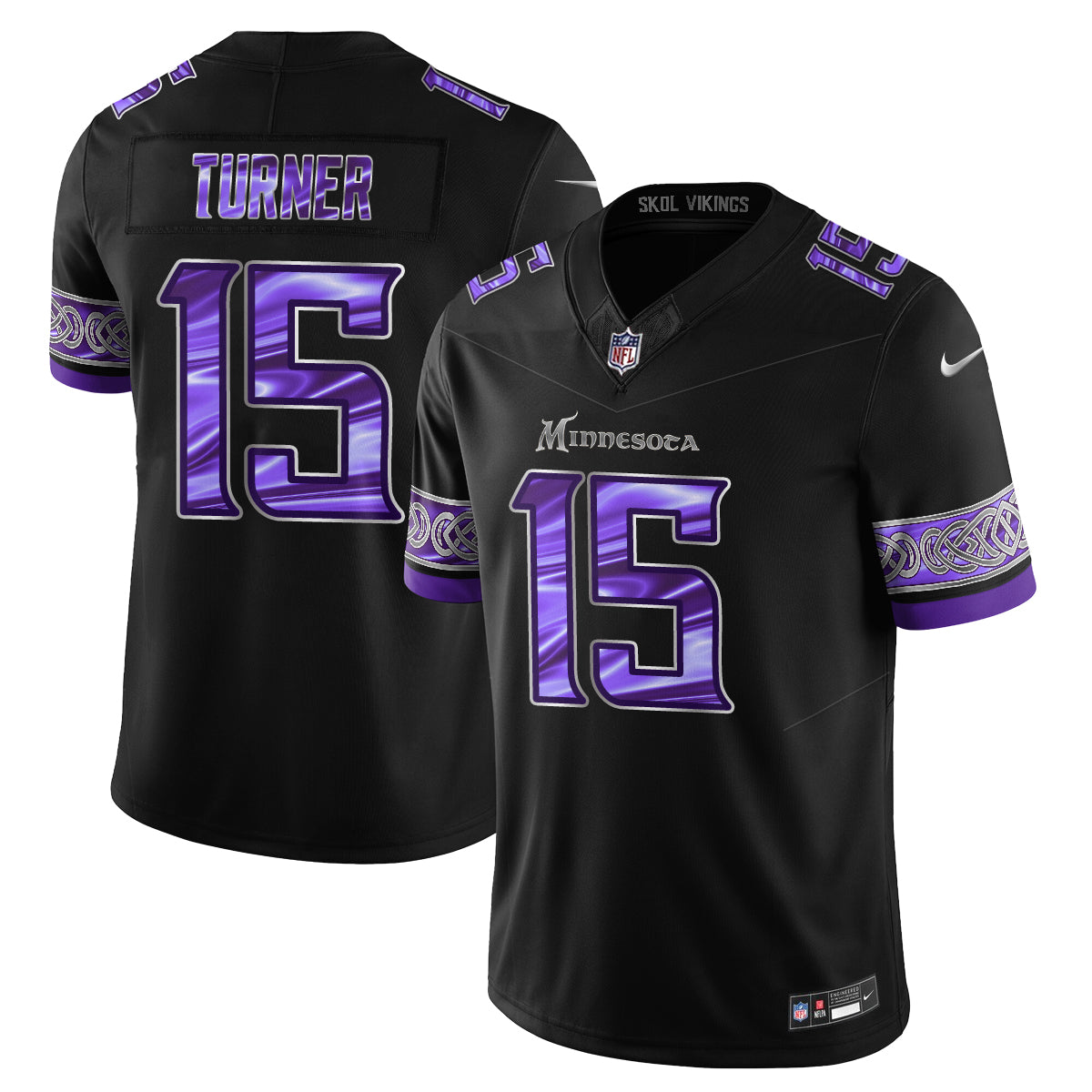 Minnesota Vikings Fangear Edition Vapor Jersey - Stitched-NHM