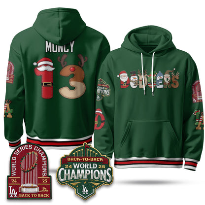Los Angeles Dodgers 2026 Xmas Edition Hoodie - Stitched