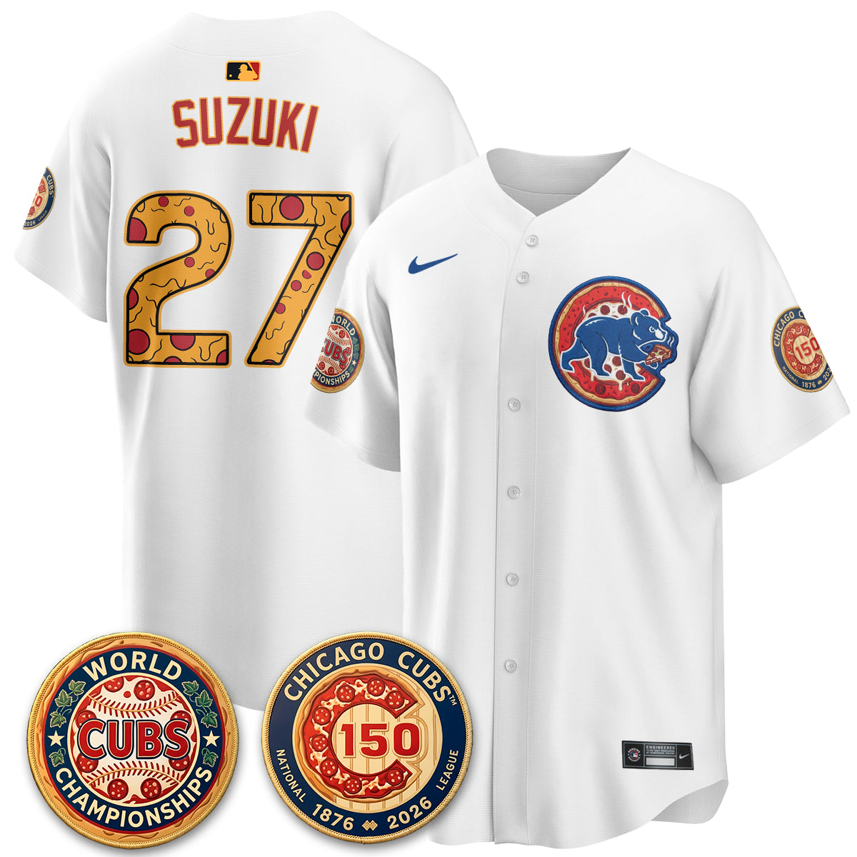 Chicago Cubs Deep Dish Pizza Vapor Limited Jersey - Stitched