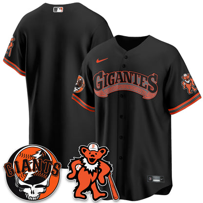 San Francisco Giants x Grateful Dead Vapor Jersey - Stitched
