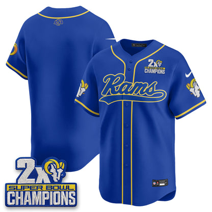 LAR 2X Champs Rivalries Baseball Vapor Jersey - Stitched