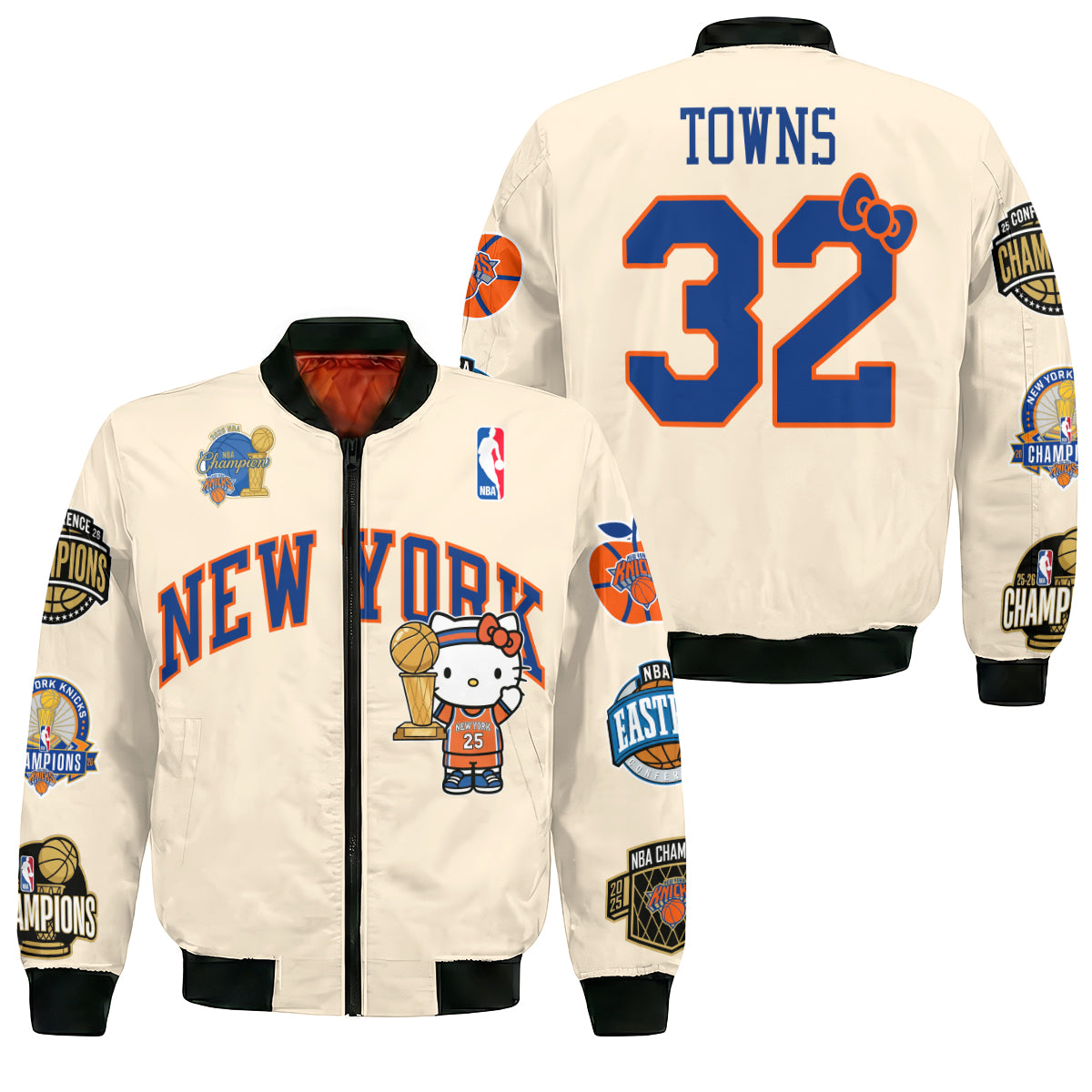 New York Knicks 2026 NBA Finals Champions Limited Edition Bomber Jacket V3- Printed