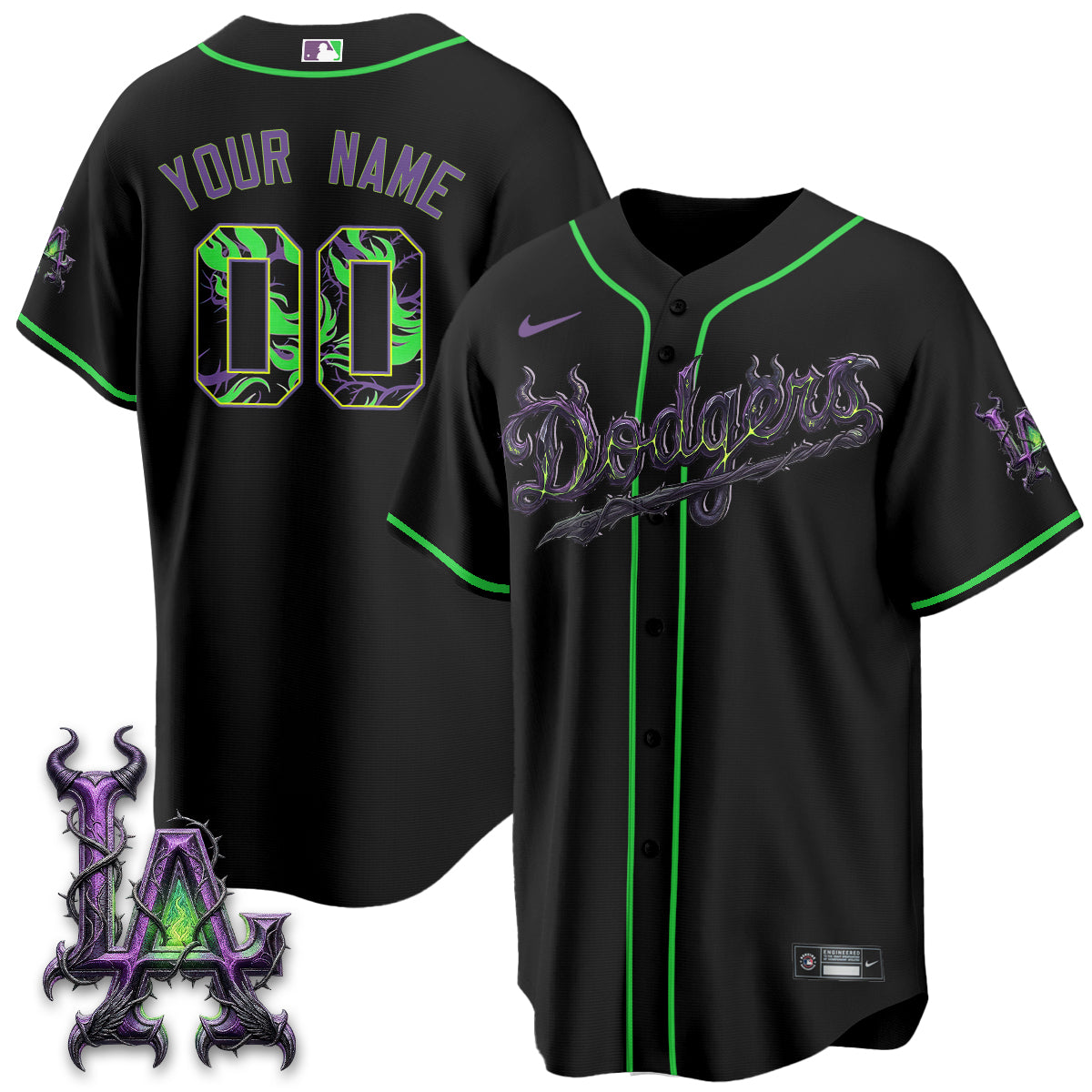 LAD Villains Halloween - Horned Queen Vapor Custom Jersey- Stitched