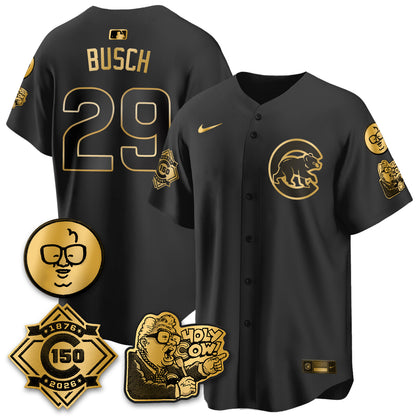 Chicago Cubs 150th Anniversary Harry Caray Holy Cow Vapor Premier Limited Jersey - All Stitched V3