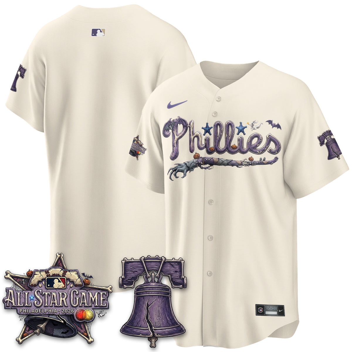 Philadelphia Phillies Nightmare Edition Vapor Jersey - Printed-NHM