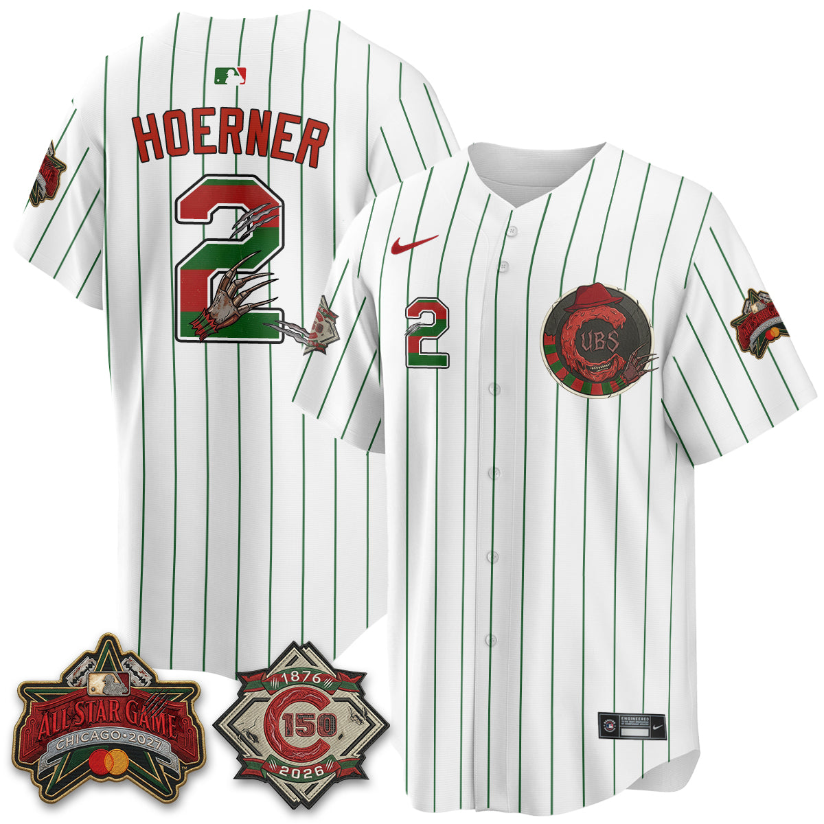 Chicago Cubs A Nightmare on Wrigley Field Edition Vapor Jersey - Stitched-NHM