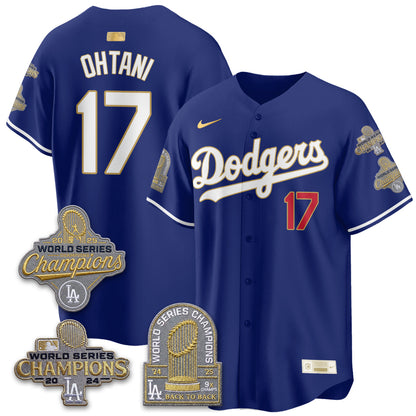LAD Gold Collection Stadium Vapor Limited Jersey - Back to Back 9x Champs - All Stitched